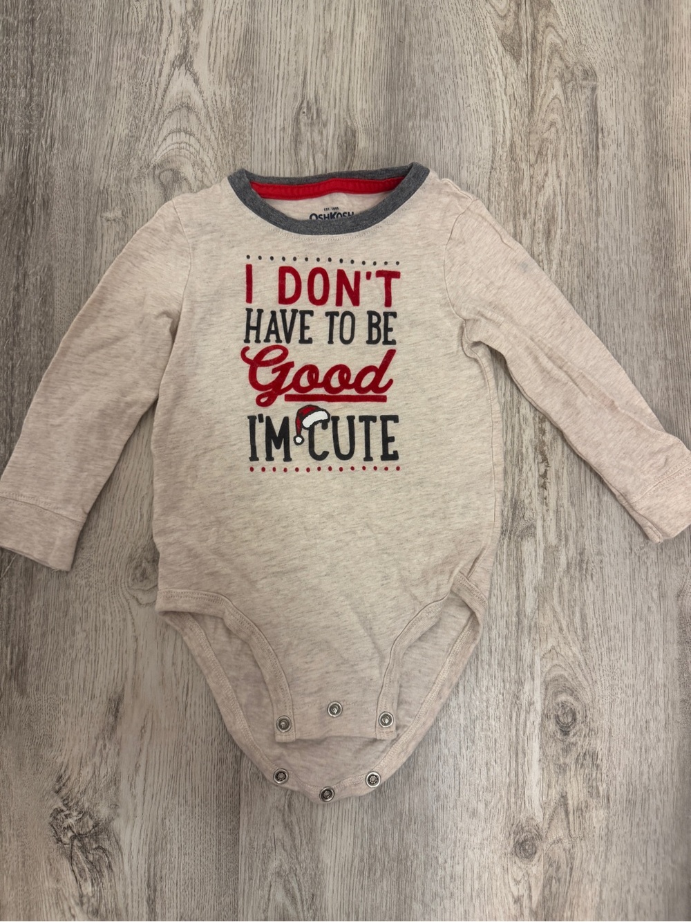 OshKosh B'gosh Christmas Holiday Long Sleeve Onesie